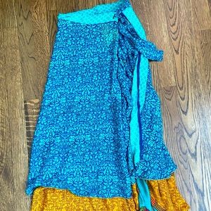 SOLD Reversible boho maxi skirt